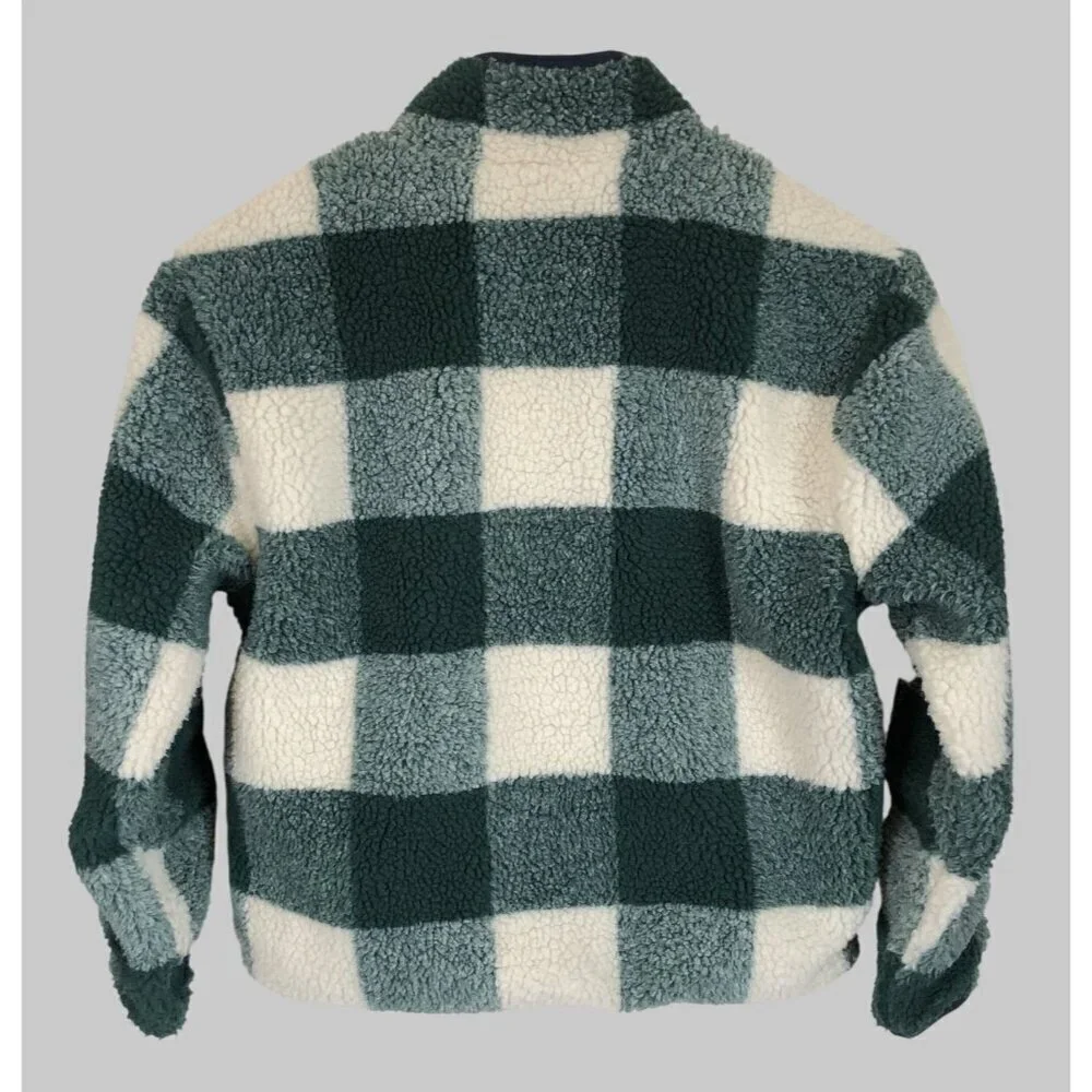 J.Crew Kids Zip-up Sherpa Jacket Boys Large Outdoor Outerwear Cabin Warm Cozy